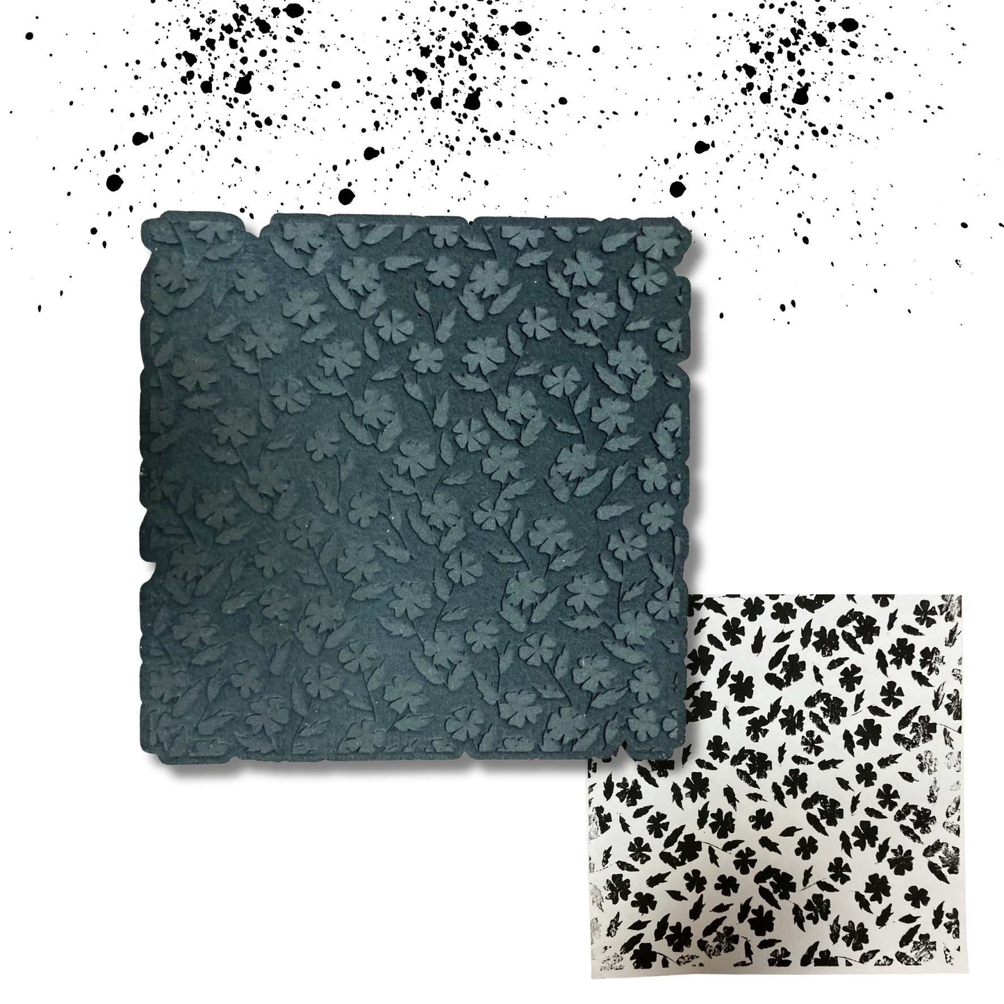 Textura pequeñas flores. Rapport Alto relieve relieve.