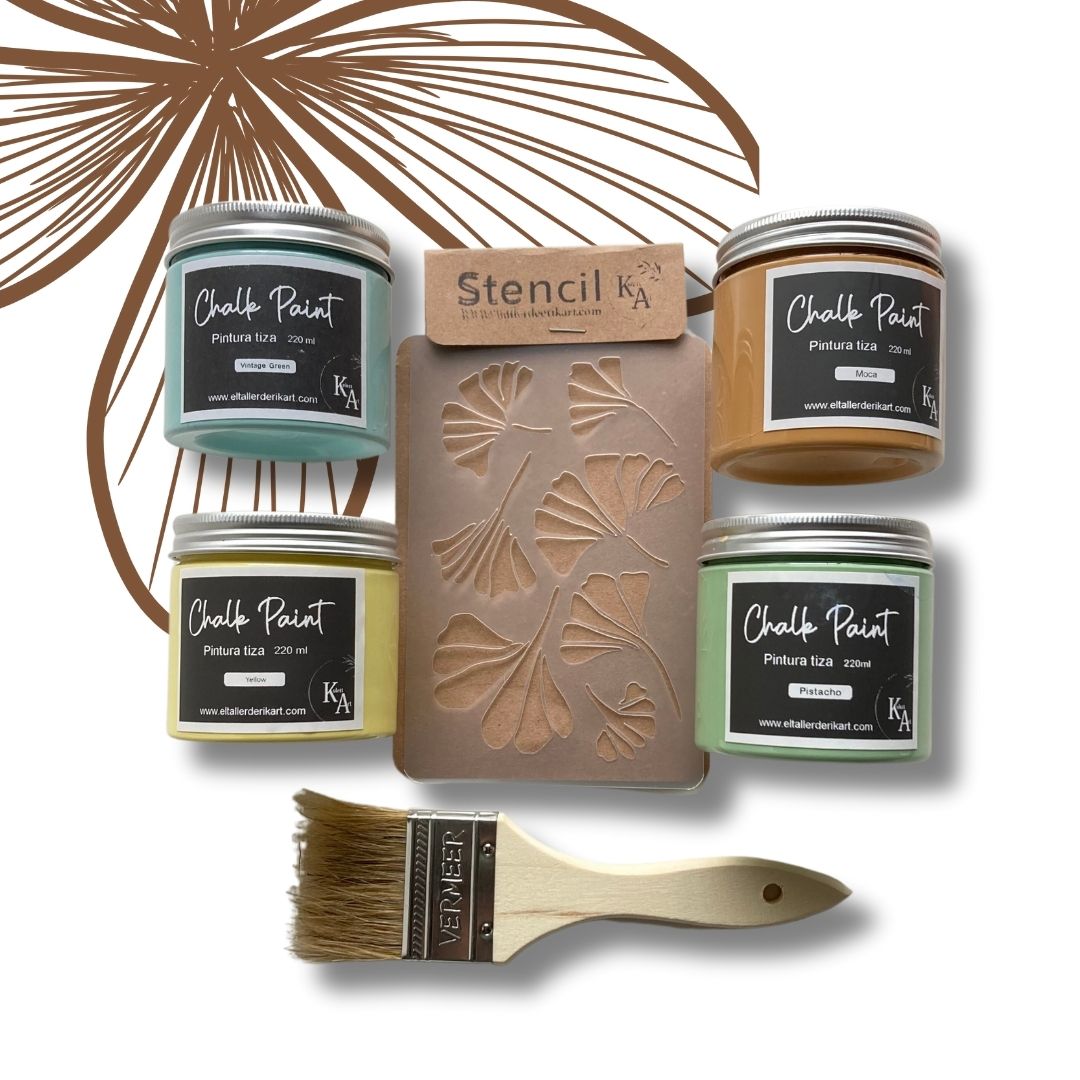 Pack 3 - 4 CHALK PAINT + PINCEL 6CM