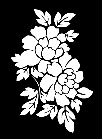 Stencil Floral 017c