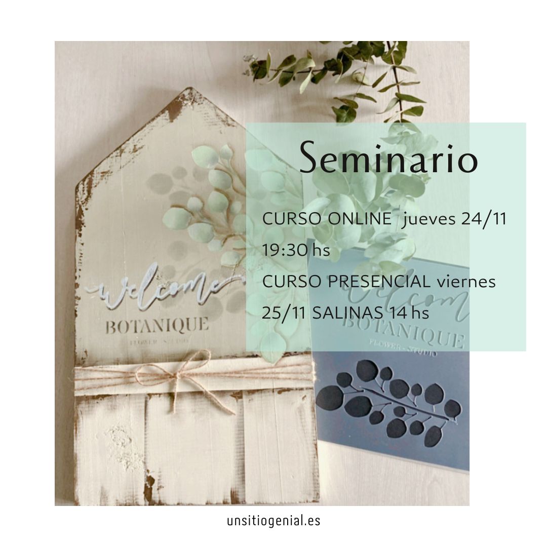 SEMINARIO ONLINE PARA EL EXTERIOR 24 DE NOVIEMBRE 19:30 H (CONSULTAR VALOR)