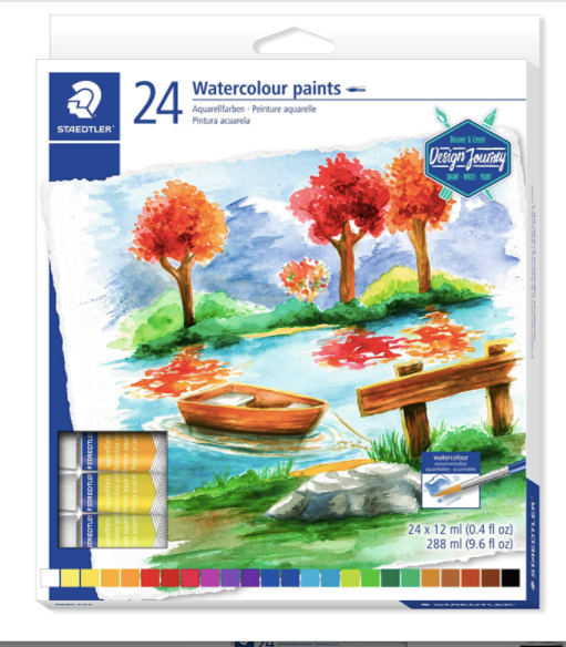 Acuarela  en Pomo de 24  colores -Watercolour paints. STAEDLER