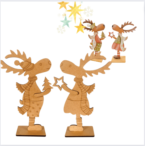 Reno navideño 3d . kit para hacer en casa.