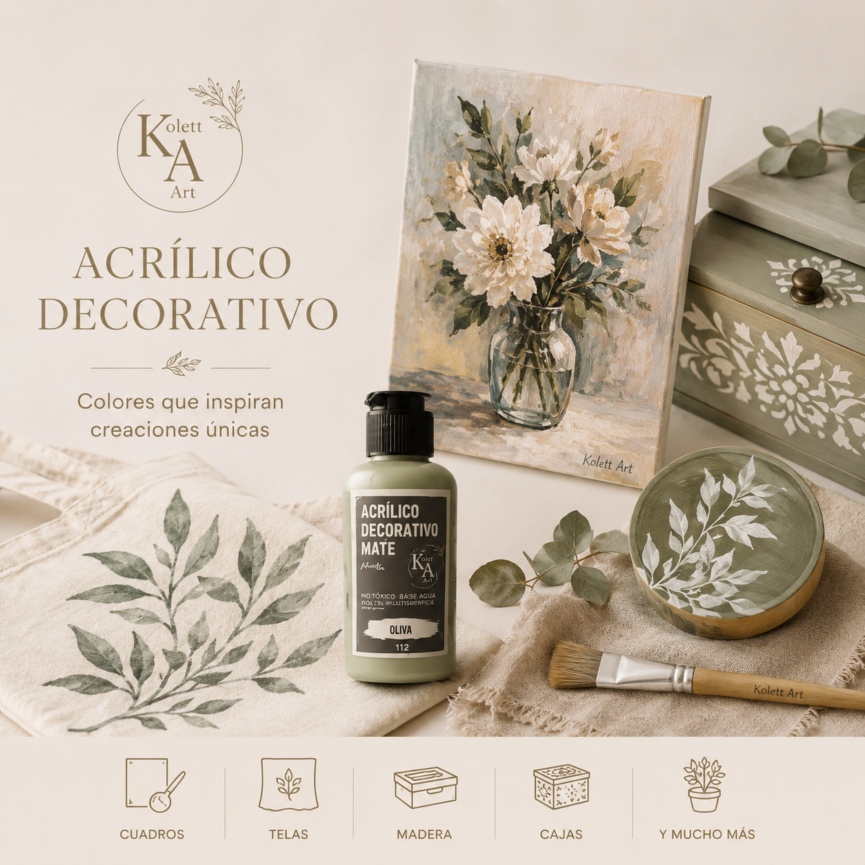 ACRILICO DECORATIVO  KOLETT ART (acabado mate)