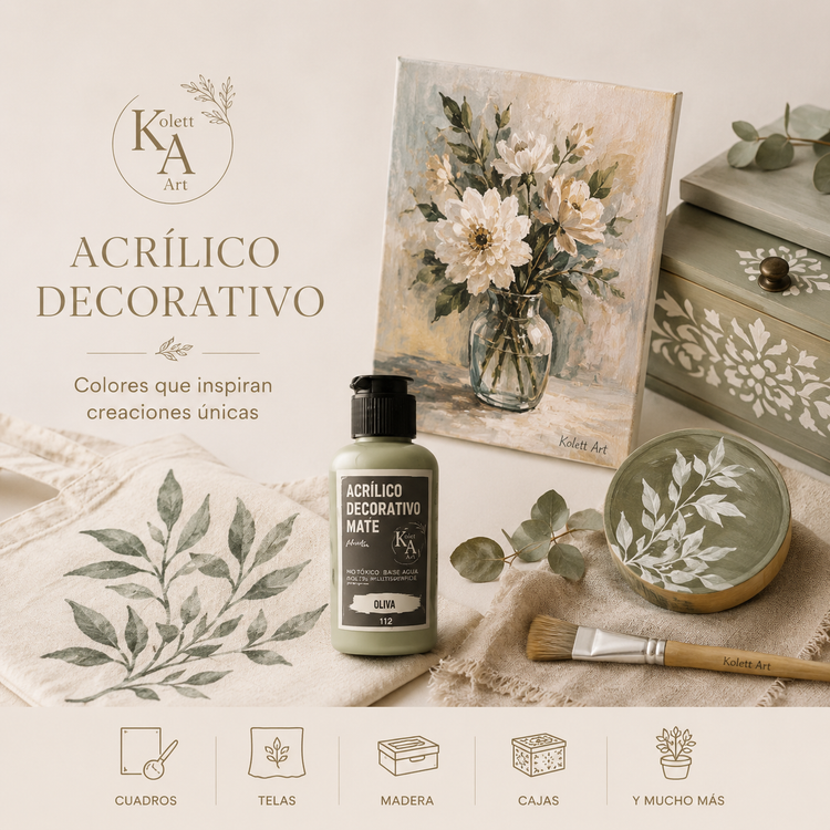 ACRILICO DECORATIVO  KOLETT ART (acabado mate)