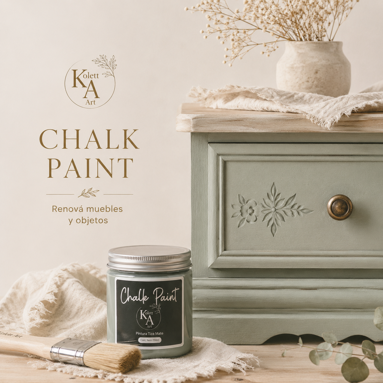 CHALK  PAINT- PINTURA TIZA - KOLETT ART