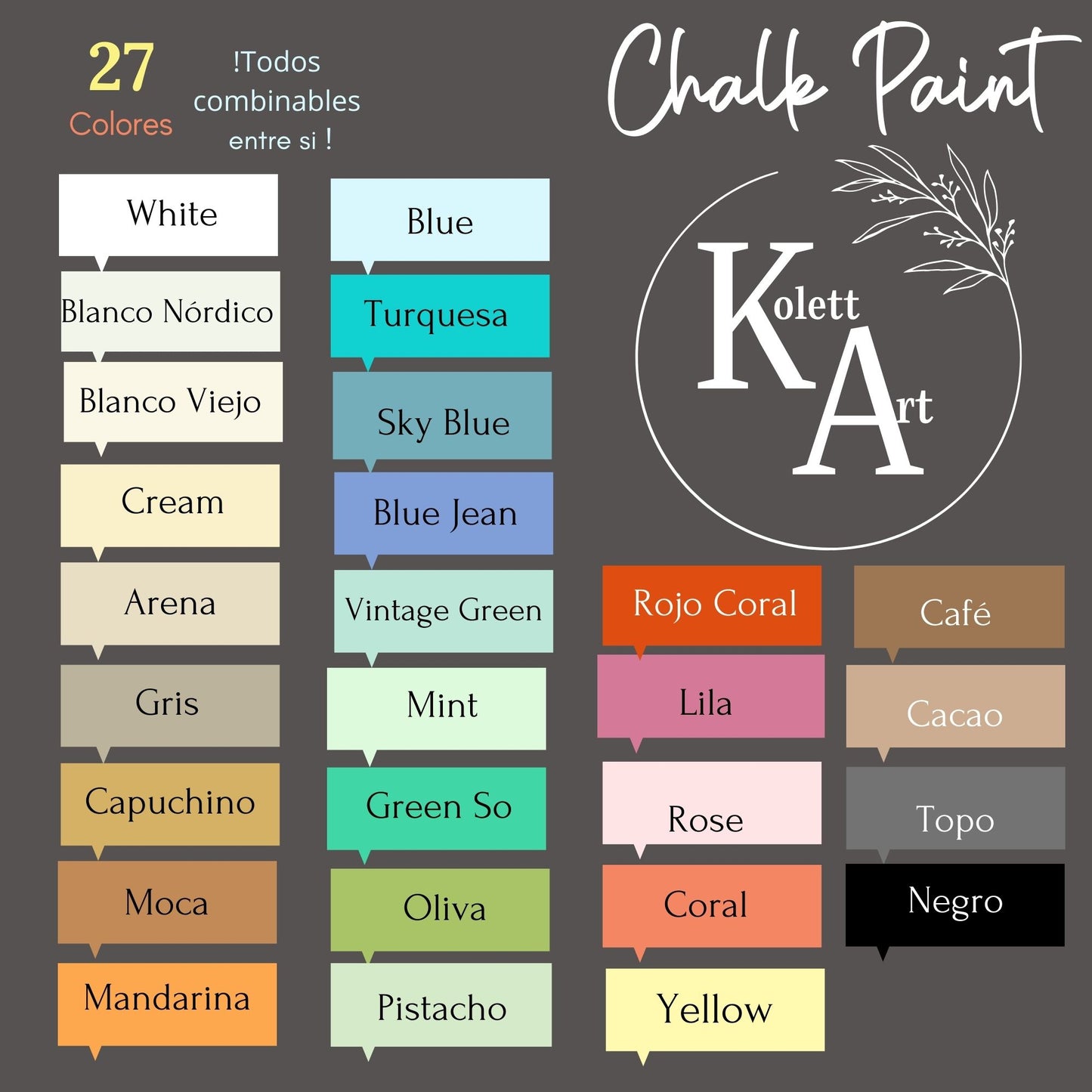 Chalk Paint-Pintura a la Tiza 220ml.