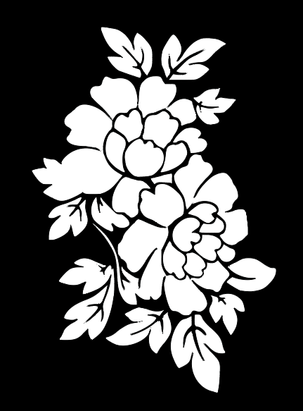 Stencil  Floral 017c