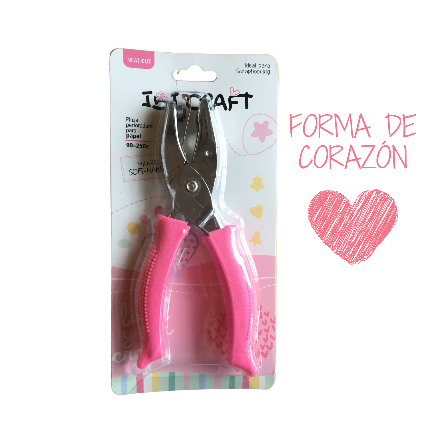 Pinza Perforadora para papel - Sacabocado forma Corazó