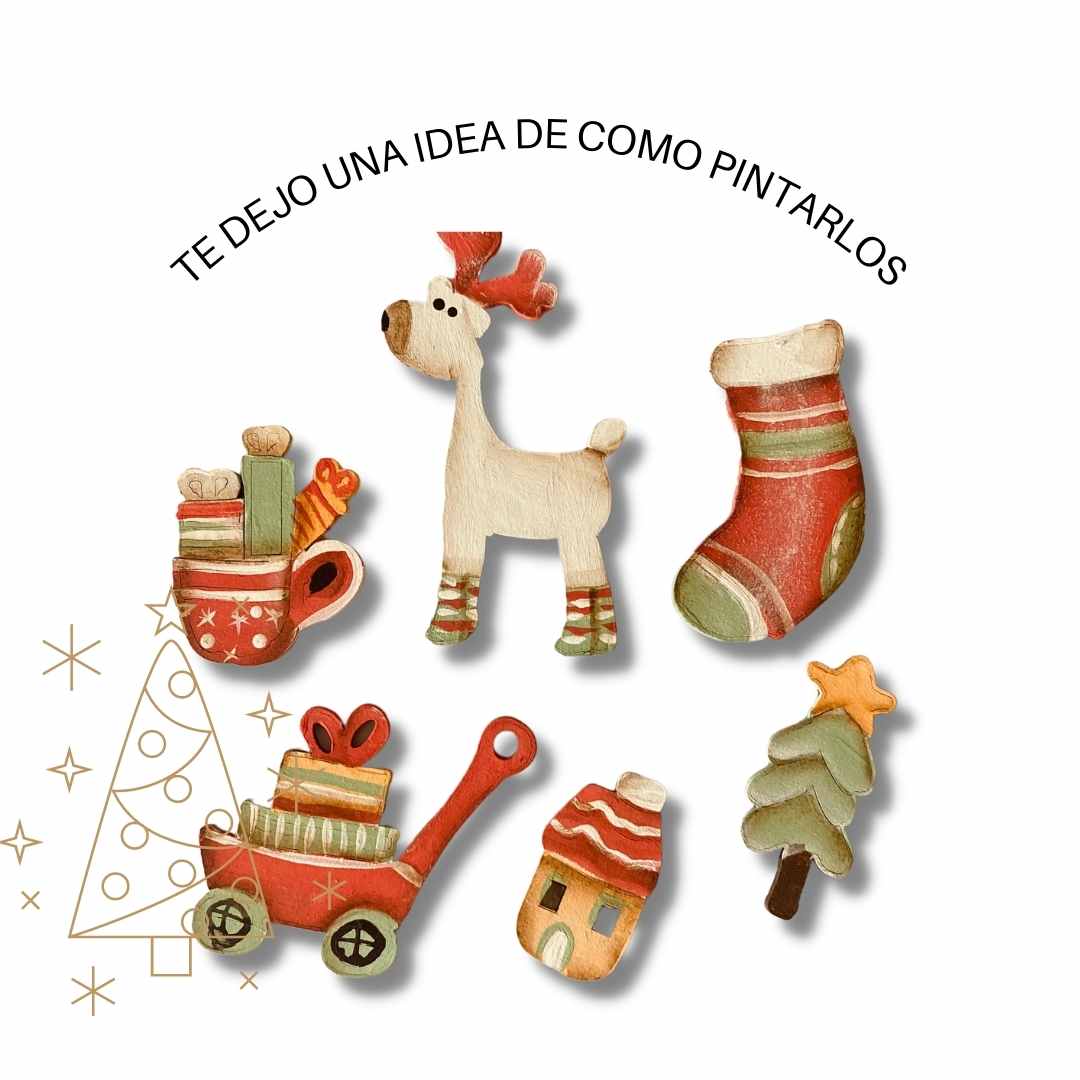 FIGURAS NAVIDEÑAS kit para hacer en casa.