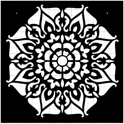 Stencil  Mandala 002