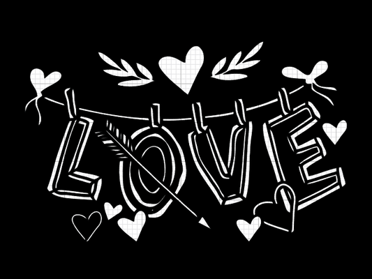 Stencil Carteles  Love 7c