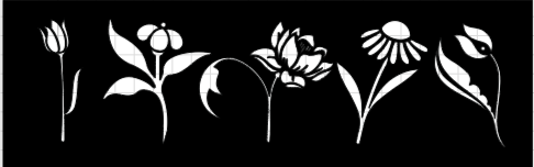 Stencil Flores 3